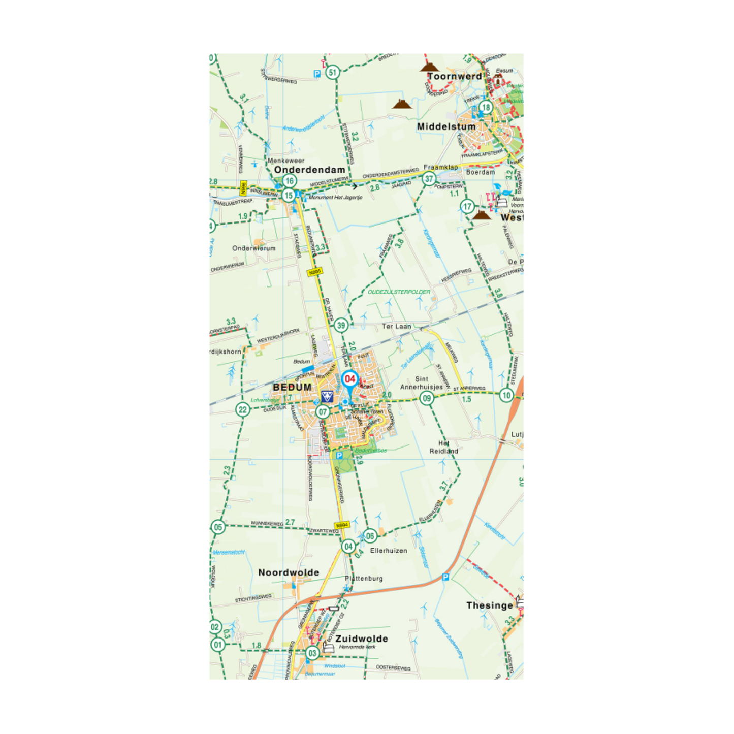 Falk fietskaart: Groningen 1