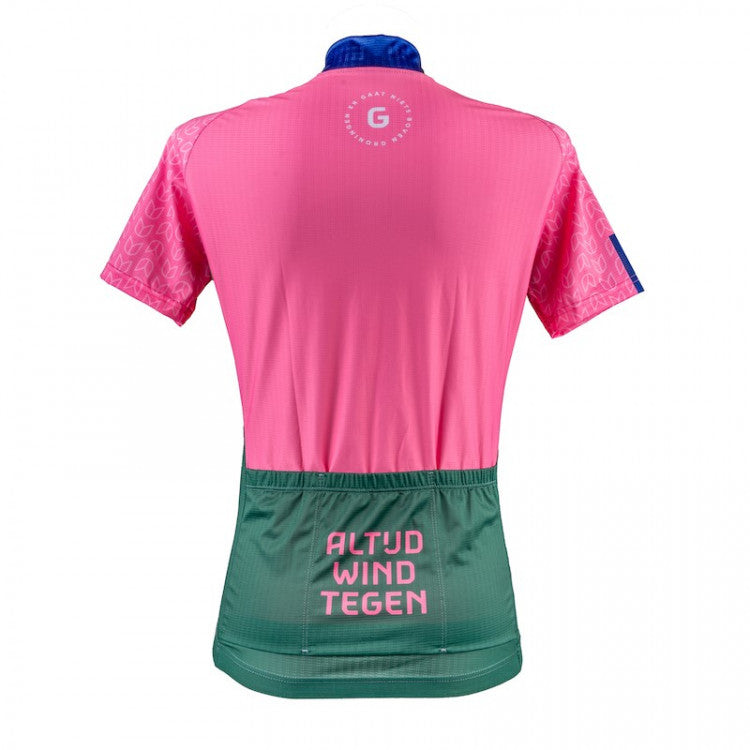 Wielershirt Altijd wind tegen dames