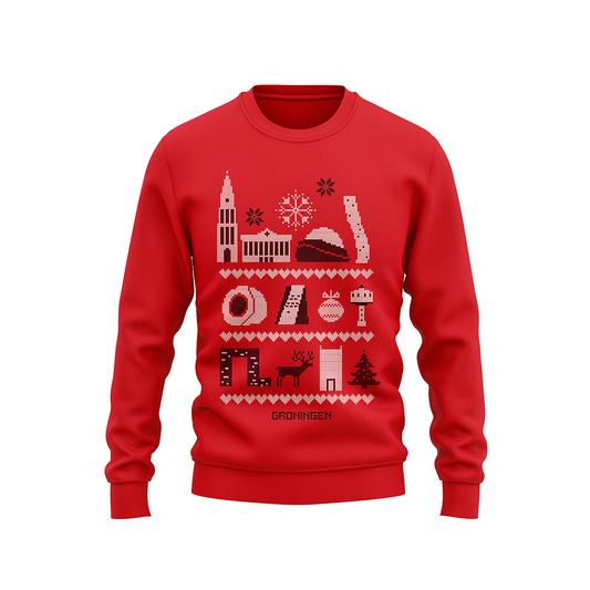 Pre-order: Kersttrui Iconen rood