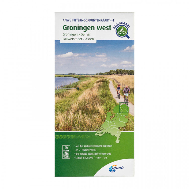 ANWB fietsknooppuntenkaart 4: Groningen West